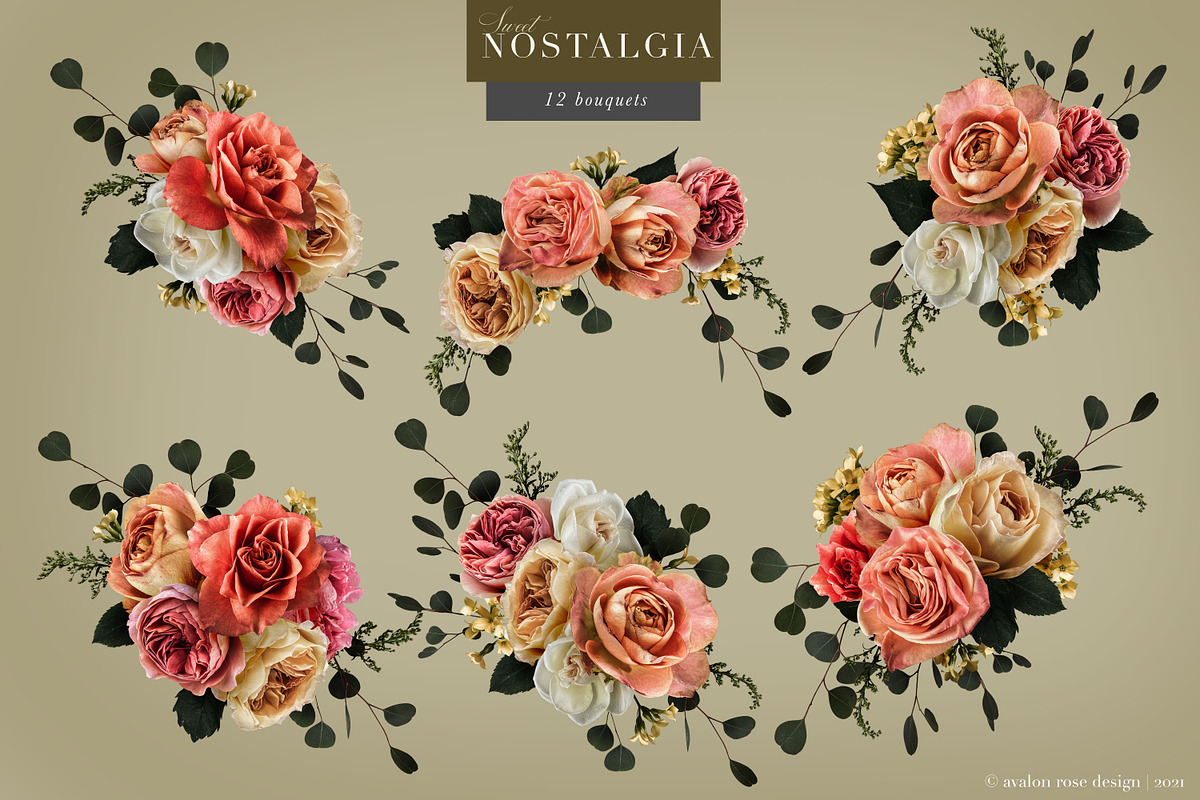 Nostalgia Rose Floral Clip Art, an Object Graphic by Eclectic Anthology (Photo 8 of 14)