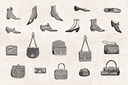 Ladies' Fashion Engravings, an Illustration by Graphic Goods (Thumbnail 6 of 9)