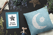 Starry Typeface - Font with Clipart, a Script Font by Velliniki (Thumbnail 4 of 8)