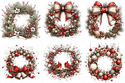 Whimsical Christmas Wreath Clipart, an Illustration by Craft Nest (Thumbnail 11 of 11)