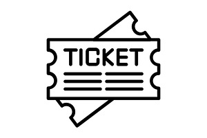 Ticket Line Icon, an Icon by Pexelpy