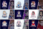 SALE! Gamer Girl Logo Bundle 95% OFF, a Branding & Logo Template by tkzgraphic (Thumbnail 3 of 4)