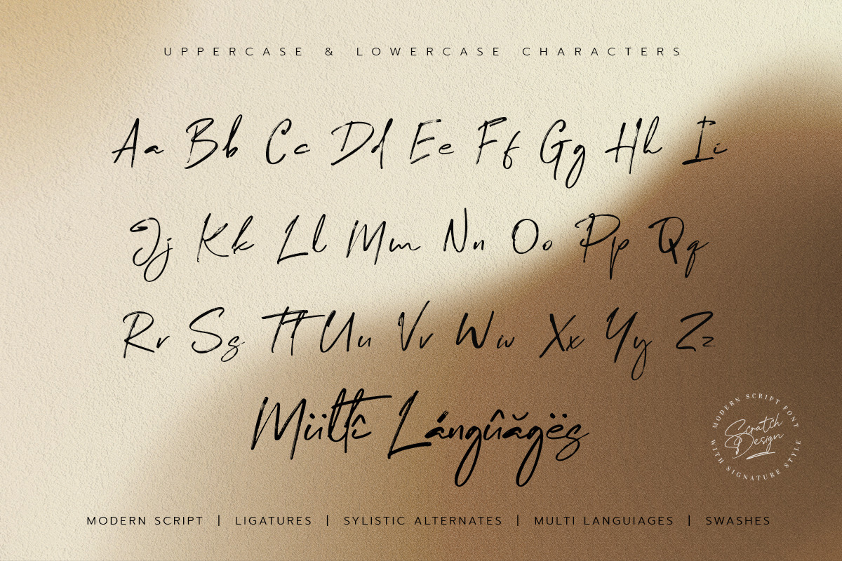 Omaha Beach | Script, a Script Font by Scratch Design (Photo 15 of 16)