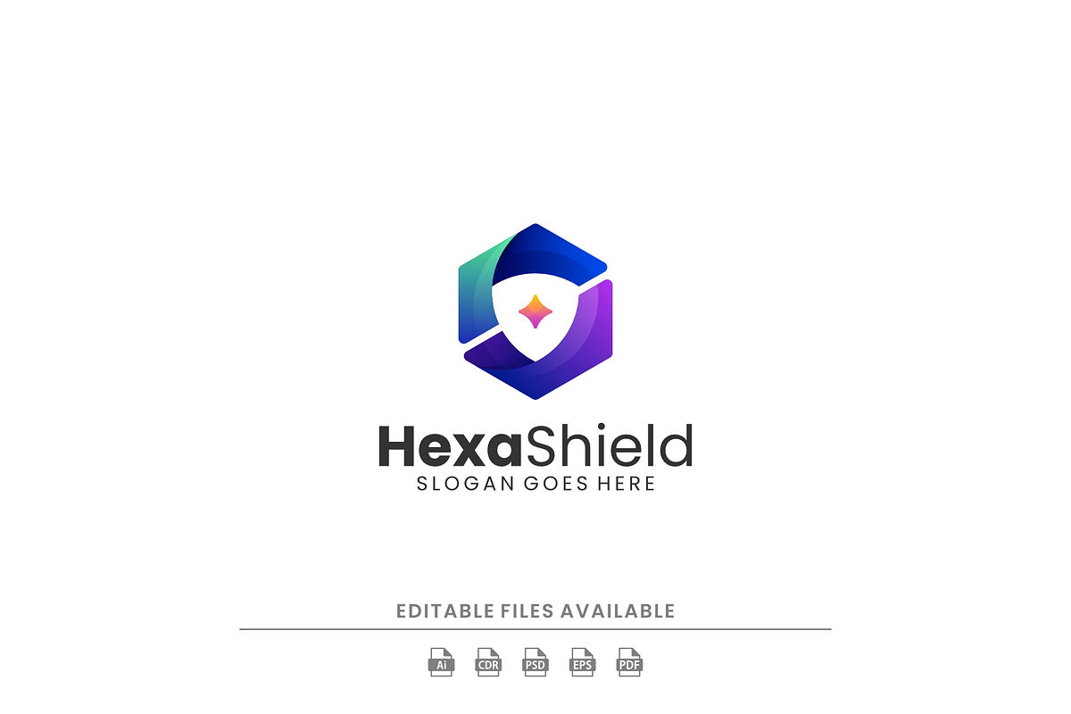 Gradient Modern Hexagon Shield Logo, a Branding & Logo Template by Artnivora.Std