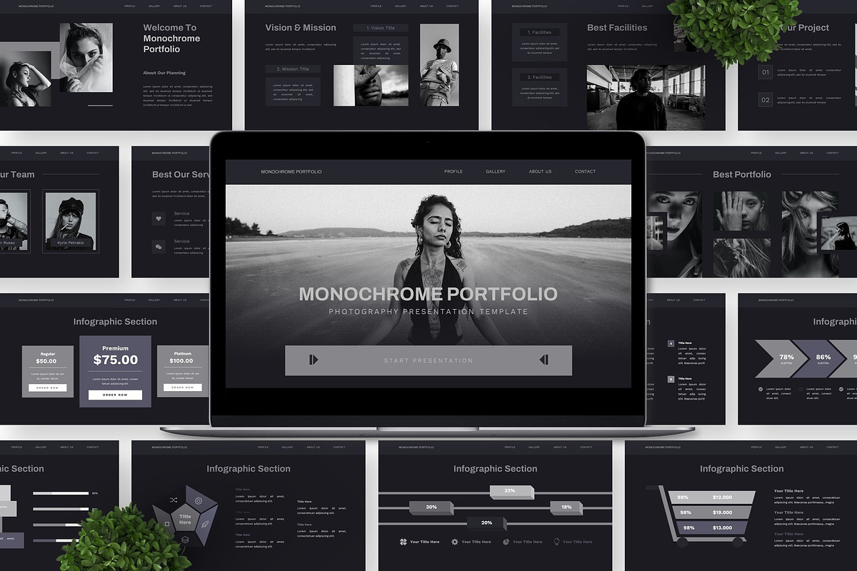 Monochrome Portfolio - Photography, a Presentation Template by Deepslide Studio (Photo 3 of 6)