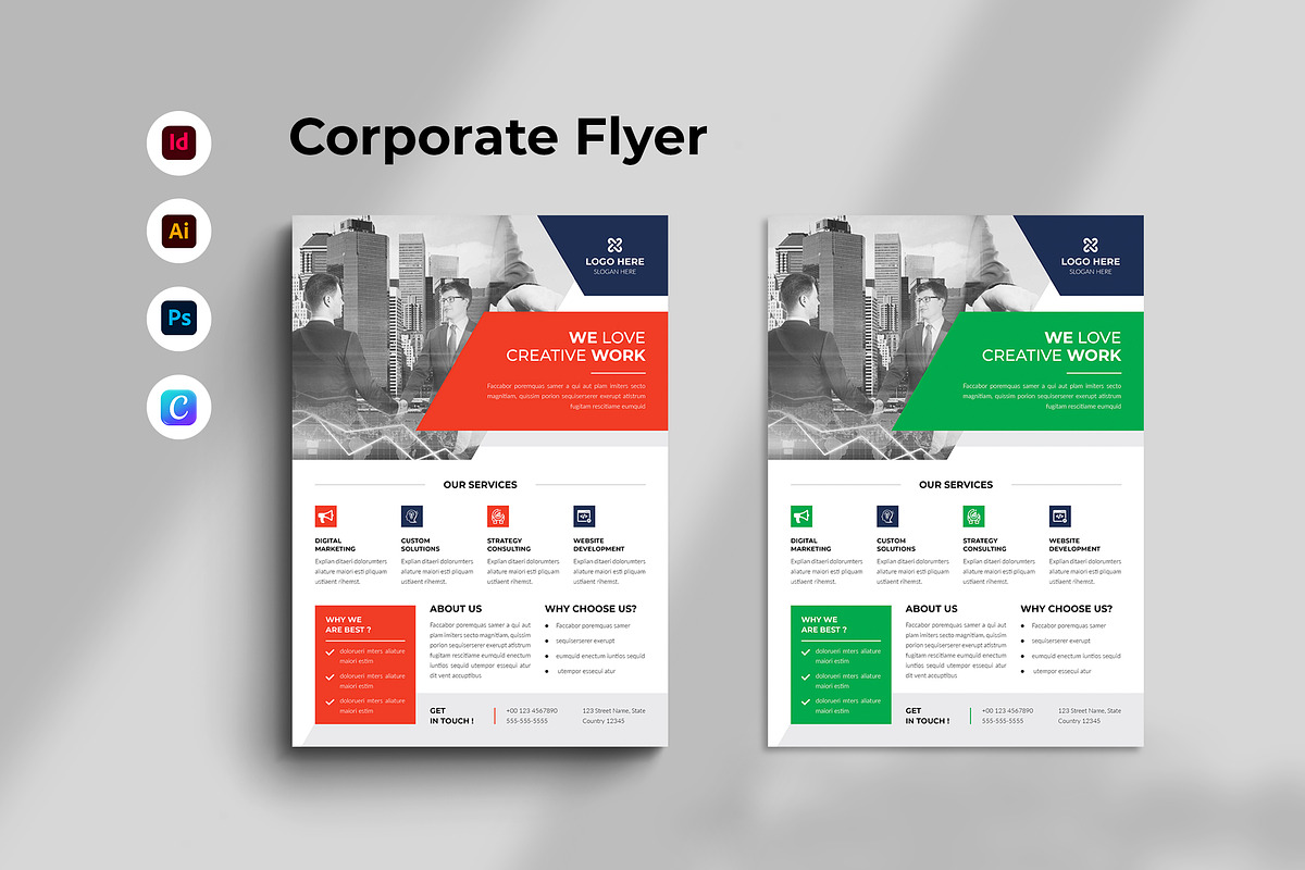 Corporate Business Flyer Template, a Flyer Template by Spark_Creative (Photo 1 of 4)