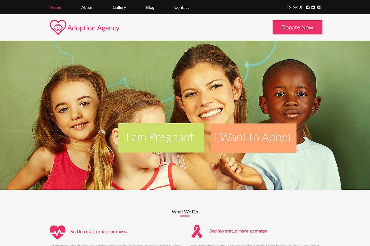 Adoption Agency PSD Website Template, a Websites & App Template by WebbyTemplates (Photo 2 of 7)