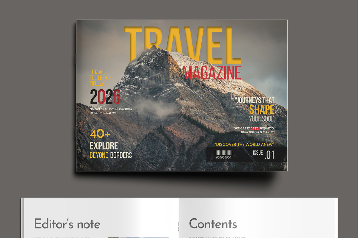Travel Magazine Layout Print Ready, a Brochure Template by MightyDesign (Photo 2 of 9)