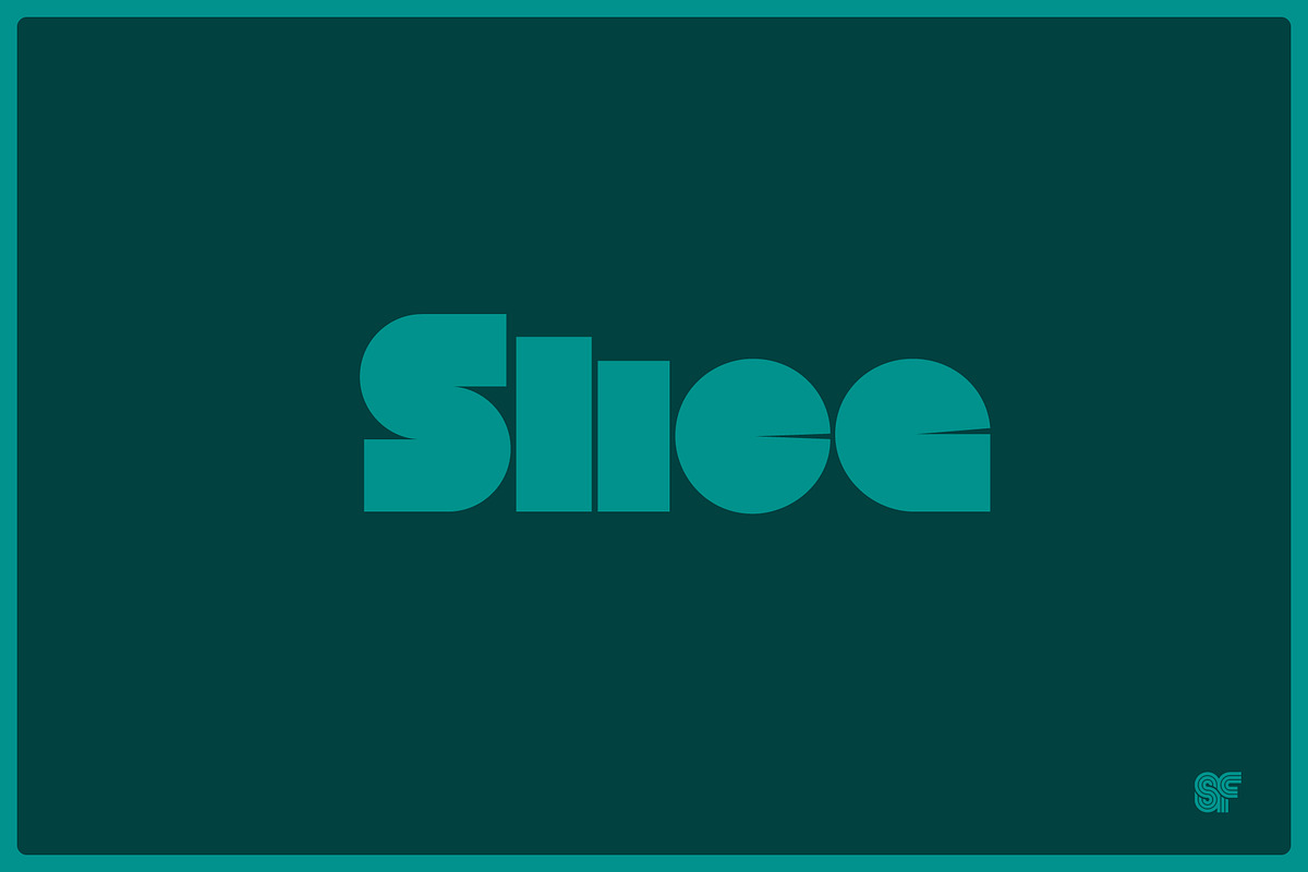 SLICE | Retro Display Font, a Sans Serif Font by Superfried Font Shop (Photo 1 of 6)