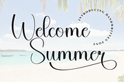 Welcome Summer | Script Font, a Handwritten Font by Scratchones (Thumbnail 1 of 9)