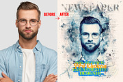 News Paper Mixed Media Art Effect, an Action Add-On by MRI STUDIO (Thumbnail 17 of 43)