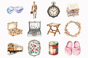Watercolor Orient Express Clipart, an Illustration by Design Market (Thumbnail 2 of 5)