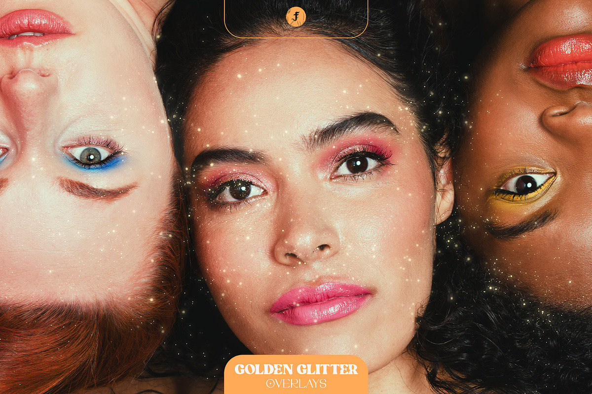 Golden Glitter Overlays, a Texture Graphic by Freezerondigital (Photo 2 of 16)