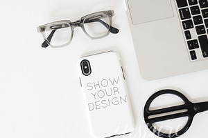 iPhone X Case Styled Scene Mockup
