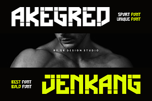 Akegred Jenkang - Sport & Thick Font