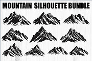 Mountain Tree Silhouette Bundle, a Graphic by balal (Thumbnail 1 of 11)