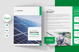 Solar Energy Brochure Trifold A5, a Brochure Template by artbart