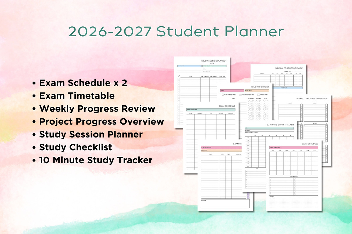 2026-2027 Student Planner, a Print Template by Adalin Shop (Photo 9 of 13)
