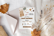 Boho Baby Shower Invitation Template, a Card Template by Snapybiz (Thumbnail 2 of 9)