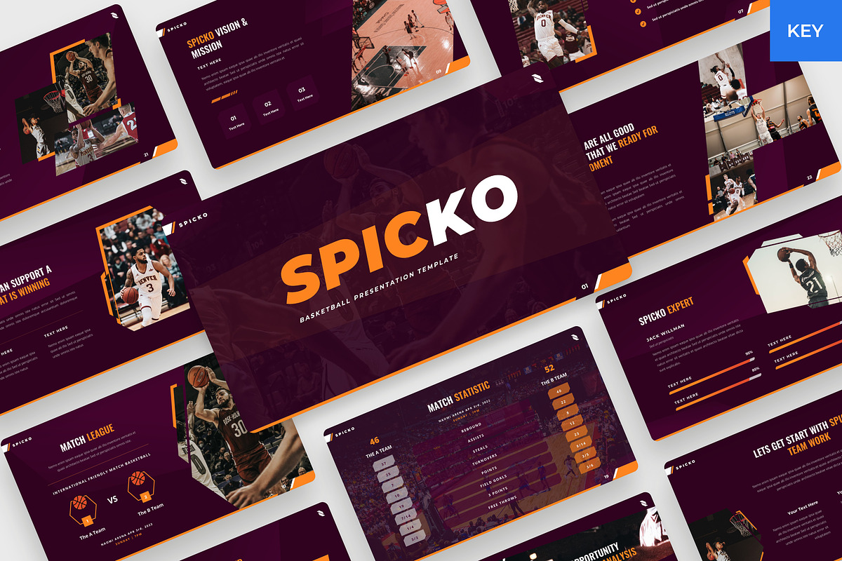 Spicko - Keynote Basketball, a Presentation Template by BeadyLab (Photo 1 of 6)