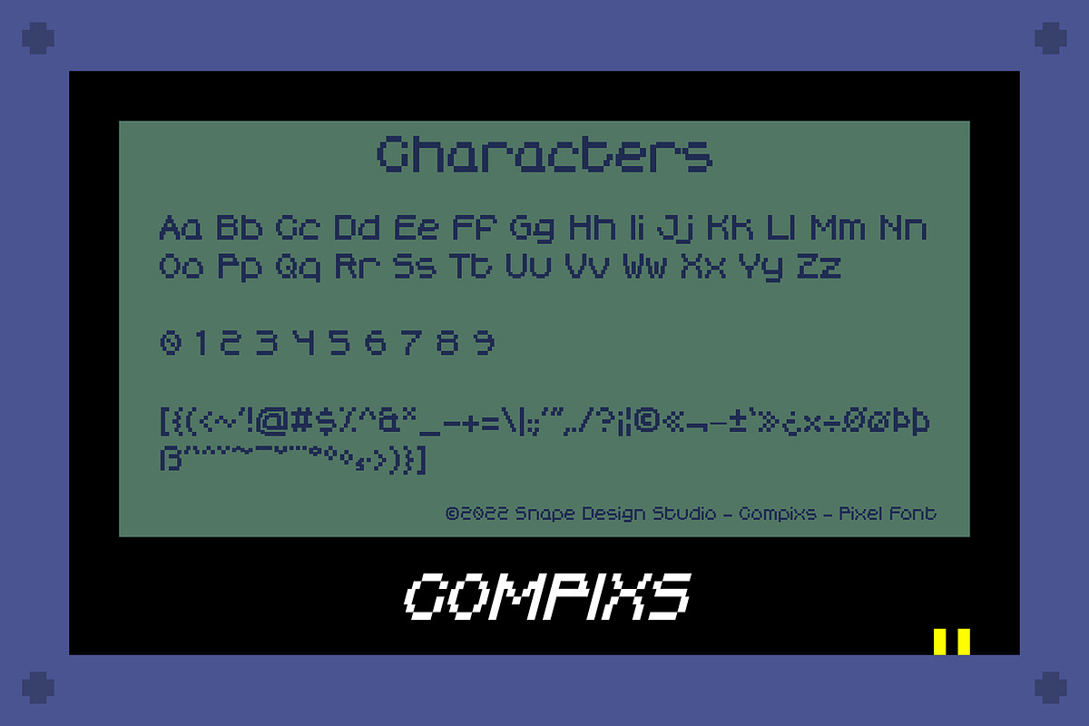 Compixs - Pixel Font, a Font by Snape Design Studio (Photo 2 of 5)