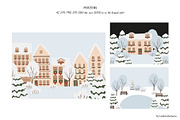 Christmas winter city clipart, a Person Illustration by LyubovZaytseva (Thumbnail 13 of 23)
