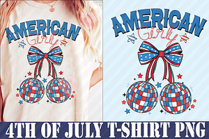 American Girly Sublimation Design, an Object Graphic by RETROVIBZDESIGNS