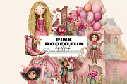 PINK 1ST RODEO CLIPART PACK, a Person Illustration by Daring Digies (Thumbnail 1 of 10)