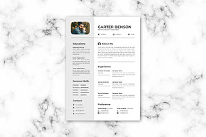 Resume CV Template, a Resume Template by Artiveko