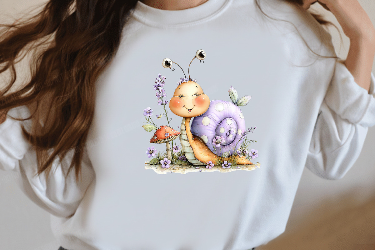 Whimsical summer snail Clipart, an Illustration by Designworld (Photo 6 of 6)