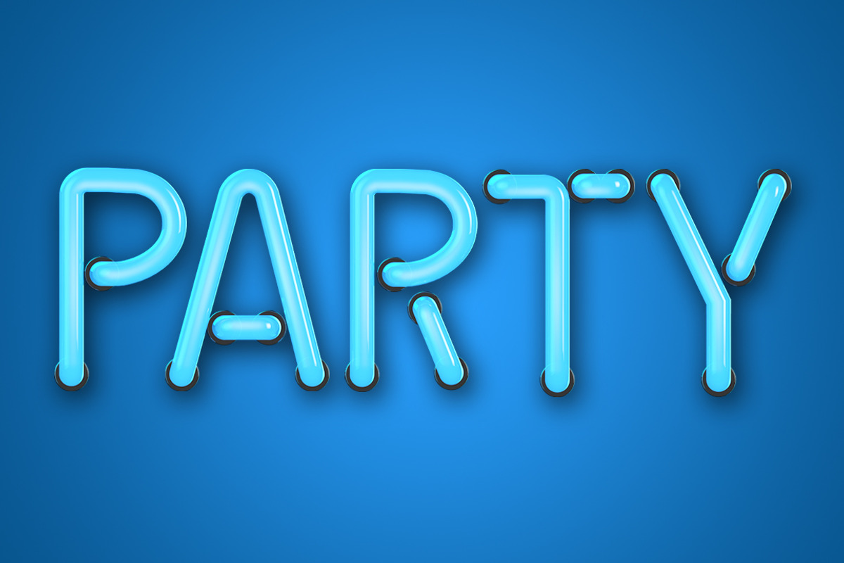 BLUE NEON - Colour font preview 5