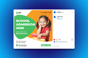 School Admission Social Media Post, a Social Media Template by designSultan (Thumbnail 1 of 4)