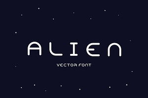 Vector Font. Alien, a Symbol Font by denisgorelkin
