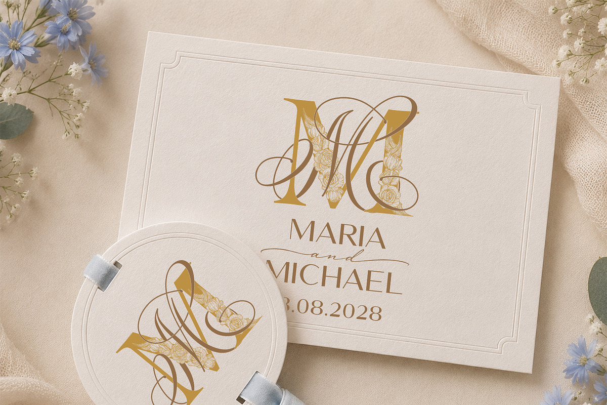 MM Wedding Monogram Logo, a Branding & Logo Template by LogoAV (Photo 3 of 6)