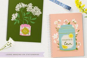 Tea Time Illustrations And Patterns