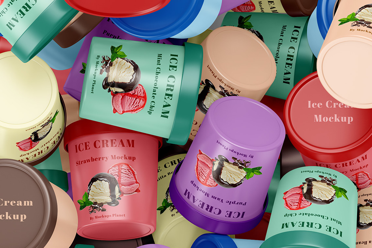 Ice Cream Cup Mockups, a Cups & Container Mockup by Mockups Planet (Photo 5 of 5)