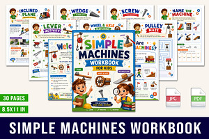 Simple Machines Workbook, a Stationery Template by Designmela01