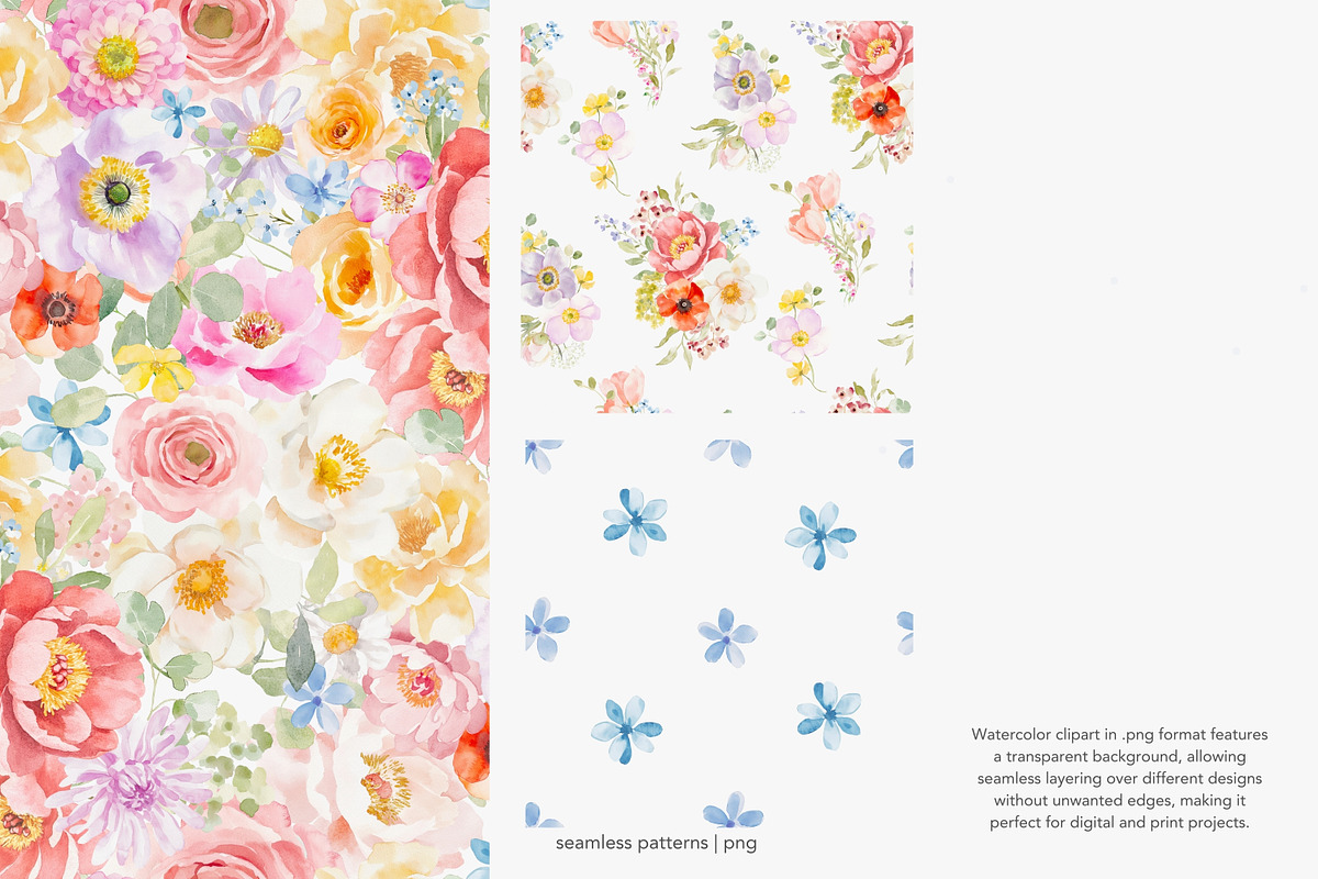 watercolor spring blossoms huge set, a Decorative Illustration by Patishop Art (Photo 17 of 20)