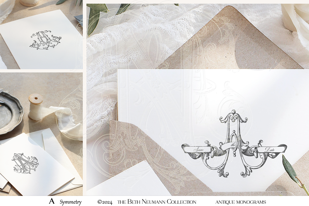 Antique Vintage Monogram A Initial, an Object Graphic by Antique Monograms (Photo 2 of 4)