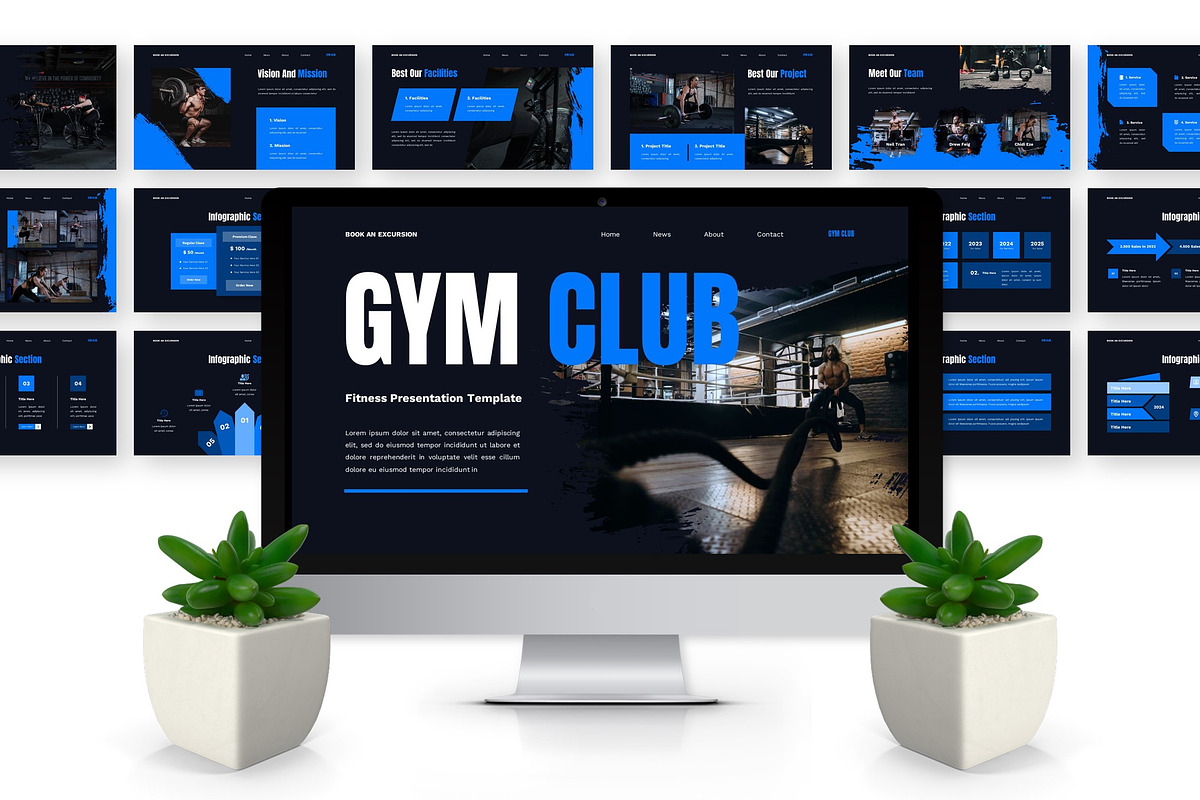GYM Club - Fitness Google Slide, a Presentation Template by Deepslide Studio (Photo 5 of 6)