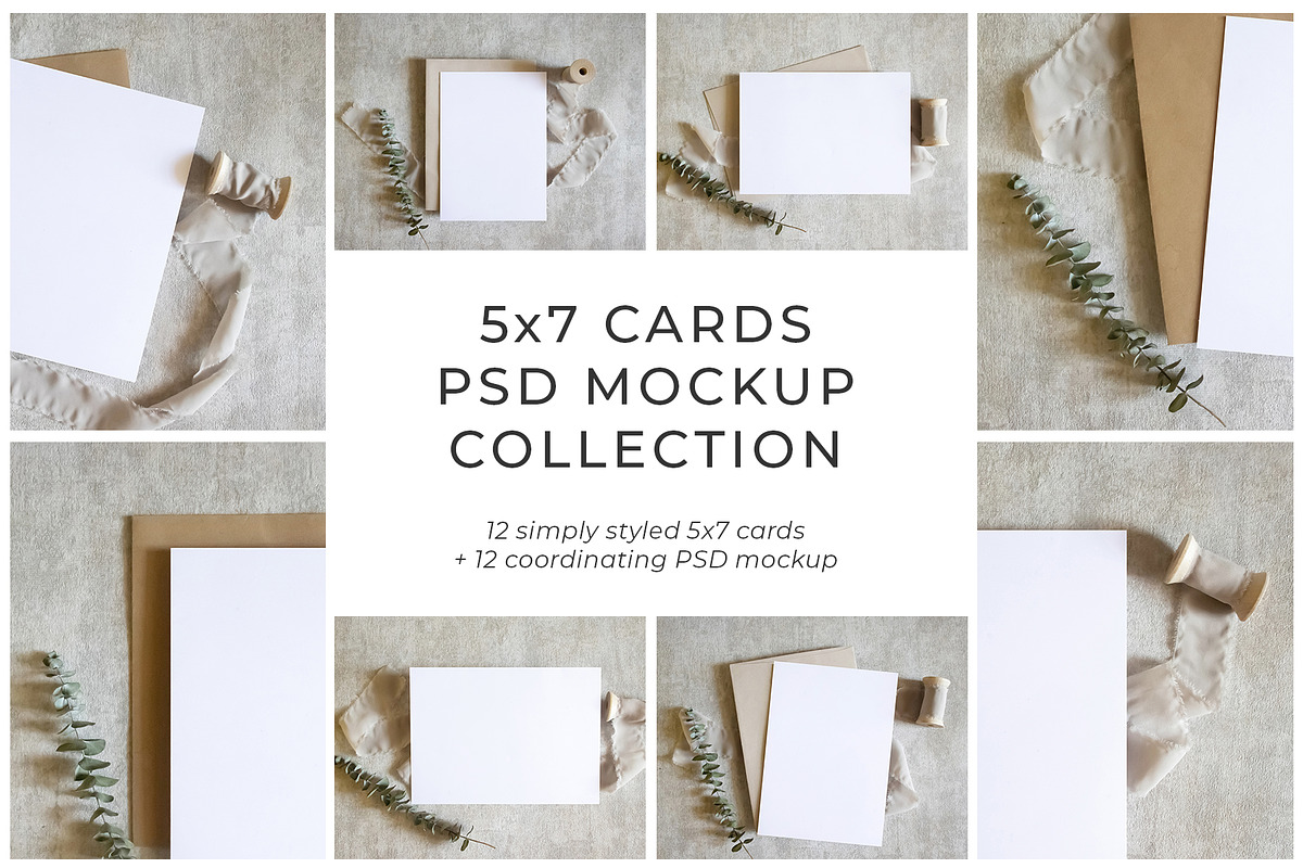 5x7 Neutral Card Mockup Pack, a Print Template by Citrus and Cinnamon (Photo 1 of 4)