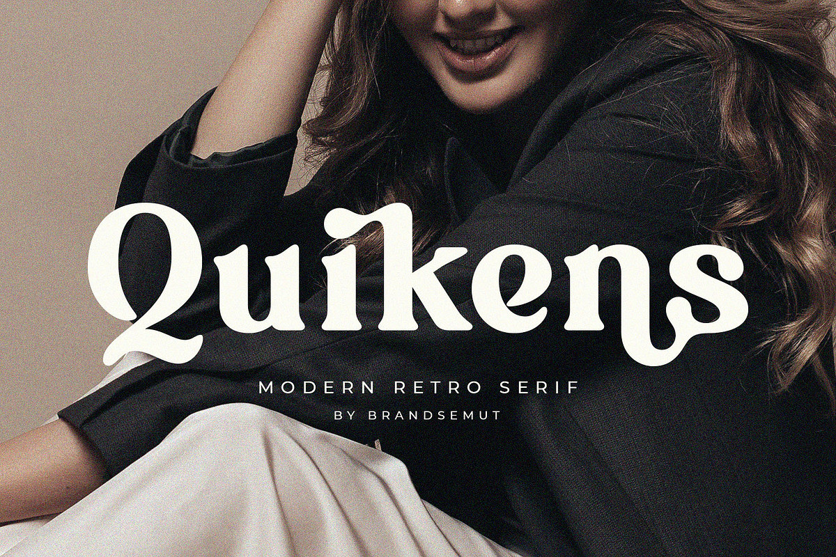 Quikens – Modern Retro Serif, a Serif Font by BrandSemut (Photo 1 of 10)