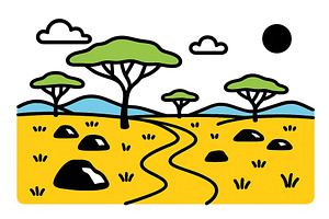 Vector illustration of a serene, an Illustration by ZinetroN
