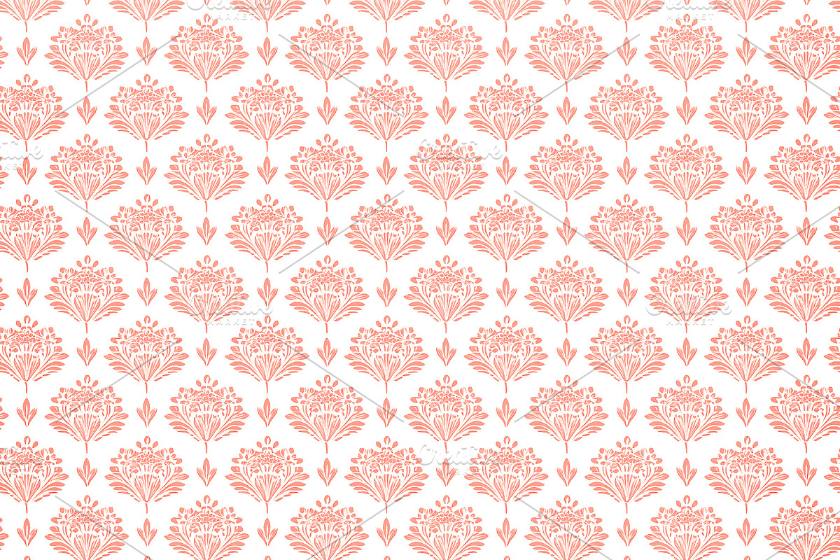 Seamless ornamental pattern creating a repeating damask design w, a Pattern Graphic by Studio ANNA