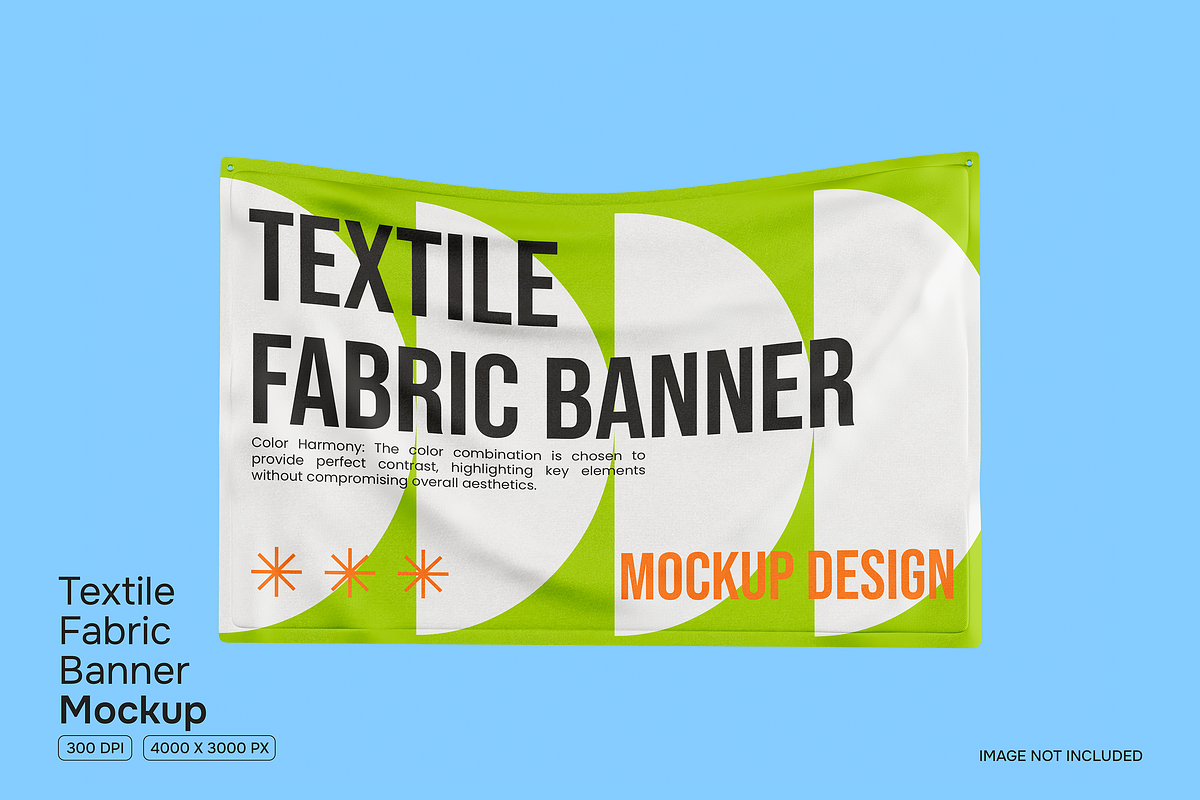 Textile Fabric Banner Mockup, an Advertising Mockup by Permadi Creative