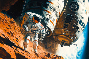 Astronaut on Mars Mission, an Abstract Photo by Ales Munt