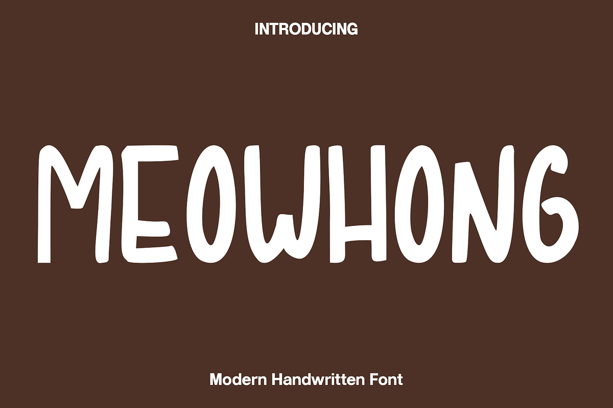 Meowhong - Modern Handwritten Font, a Sans Serif Font by Luna Shop (Photo 1 of 7)
