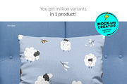 Cotton Pillows 12x Mockups, a Print Template by Mocca Mockups Store (Thumbnail 6 of 7)