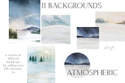 Watercolor Christmas Scenes, an Animal Illustration by Twigs and Twine (Thumbnail 5 of 15)