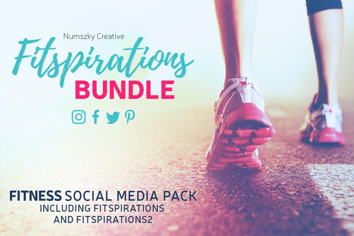 Fitspirations Social Media Bundle, a Social Media Template by Numszky Creative (Photo 1 of 12)